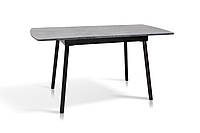 Стол обеденный Микс мебель Соло 110-145 см ножки черные/столешница серая
