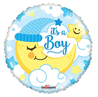 Фольгированный Шар Круглый "IT S A BOY"45см