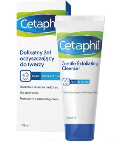 Cetaphil Gentle Exfoliating Cleanser Ніжний Очисний Гель Для Обличчя з Пілінгом 178 мл Доставка з ЄС