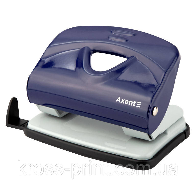 Діркопробивач для паперу Axent Exakt-2 3920-02-A, металевий, 20 аркушів, синій