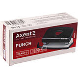 Діркопробивач для паперу Axent Exakt-2 3910-01-A, металевий, 10 аркушів, чорний, фото 6