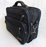 Мужская сумка через плечо es8s2653 черная папка портфель А4