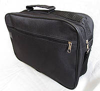 Мужская сумка es8s2600 черная через плечо надежная папка портфель А4
