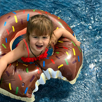 Надувний дитячий круг Пончик, Круг Donuts 50 см шоколадний, фото 1
