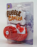 Генератор мильних бульбашок фотокамера, колір червоний, з ремінцем і запасками, фото 9