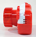 Генератор мильних бульбашок фотокамера, колір червоний, з ремінцем і запасками, фото 5