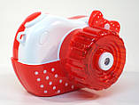 Генератор мильних бульбашок фотокамера, колір червоний, з ремінцем і запасками, фото 8