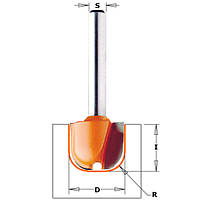 Фреза для изготовления желобков и чаш 19 x 16 x 54 мм, хвостовик 6 мм CMT (751.002.11)