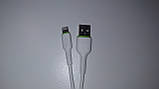 Кабель iPhone/iPad Budi cable lightning, 1м, white, фото 3