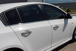 Молдинги стекол (нерж) Sedan, OmsaLine - Італійська нержавійка для Chevrolet Cruze 2009-2015 рр
