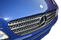 Накладки на решітку (7 частин, нерж.) Carmos - Турецька сталь для Mercedes Viano 2004-2014 рр