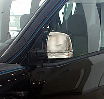 Накладки на дзеркала (2 шт, нерж) Carmos - Турецька сталь для Fiat Doblo II 2010-2022 рр
