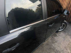 Окантовка вікон (4 шт, нерж) для Nissan Note 2004-2012 рр