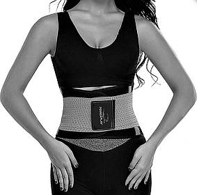 Пояс-корсет  для підтримки спини PowerPlay 4305 (110*24 см) Чорно-сірий