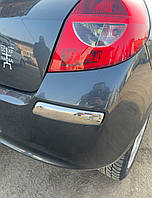 Накладка на задній бампер куточки (нерж) для Renault Clio III 2005-2012 рр