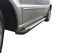 Бокові пороги Allmond Grey (2 шт., алюміній) для Mercedes ML W163