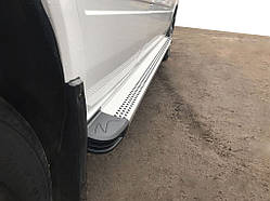 Бокові пороги Maya V2 (2 шт., алюміній) Середня база для Volkswagen LT 1995-2006 рр
