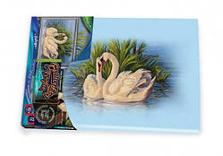 Вишивка гладдю на підрамнику Лебеді (VGL-02-06)