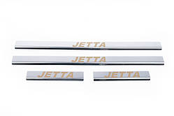 Накладки на пороги Carmos V1 (4 шт, нерж) для Volkswagen Jetta 2006-2011 рр