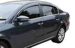 Вітровики з хром молдингом SD (4 шт, HIC) для Volkswagen Passat B6 2006-2012рр