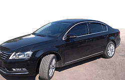 Вітровики з хромом молдингом SD (4 шт, EU, HIC) для Volkswagen Passat B7 2012-2015рр