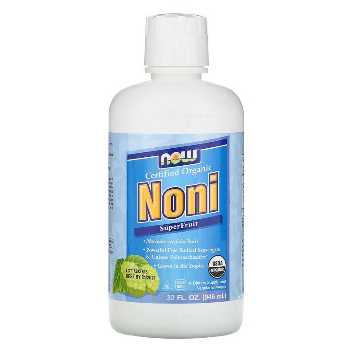 Органічний Ноні, сік суперфрукти, Now Foods, Noni SuperFruit Juice, 32 рідкі унції (946 мл), фото 1