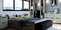 Ліжко Віола-160 з ящиками КОМПАНІТ 204х165х67см двоспальне в спальню класика