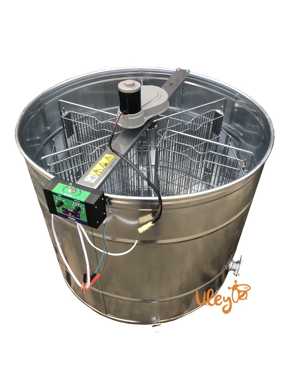 Напівавтоматична медогонка на 6 рамок, з ремінним електроприводом 12 вольт, фото 1