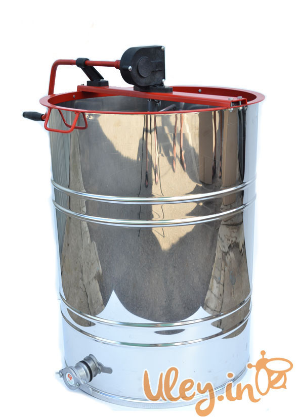 Медогонка 2-х Рамкова нержавіюча, поворотна. Касети Нержавіючі. Ротор Нержавіючий., фото 1