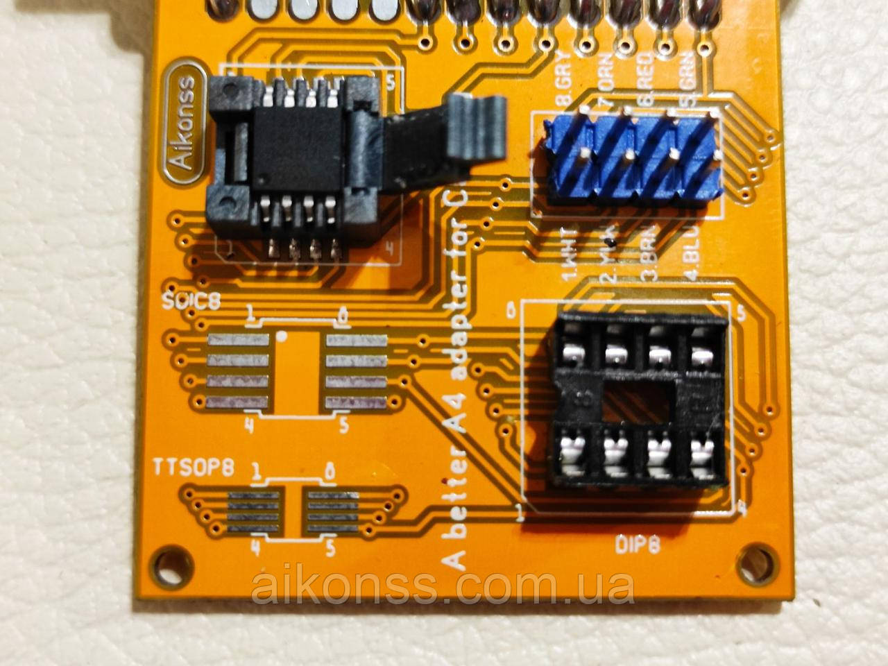 Для CarProg лучший адаптер A4 PLUS для чипов eeprom 150-208mil SOP8, SOIC8 TSSOP8 - фото 3 - id-p1427370505