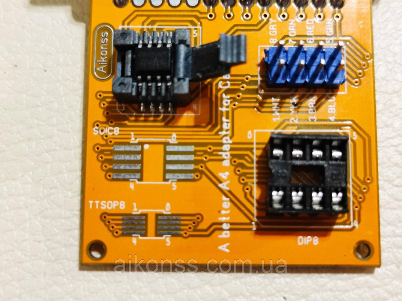 Для CarProg лучший адаптер A4 PLUS для чипов eeprom 150-208mil SOP8, SOIC8 TSSOP8 - фото 4 - id-p1427370505