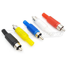 Роз'єм штекер RCA під шнур (пластик)
