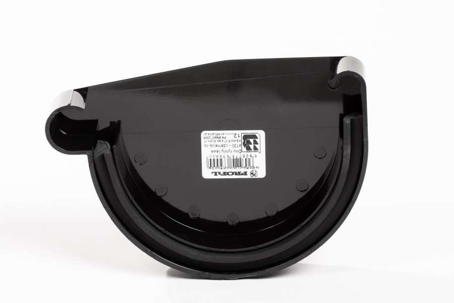 Заглушка ринви ліва Profil L 130 чорна