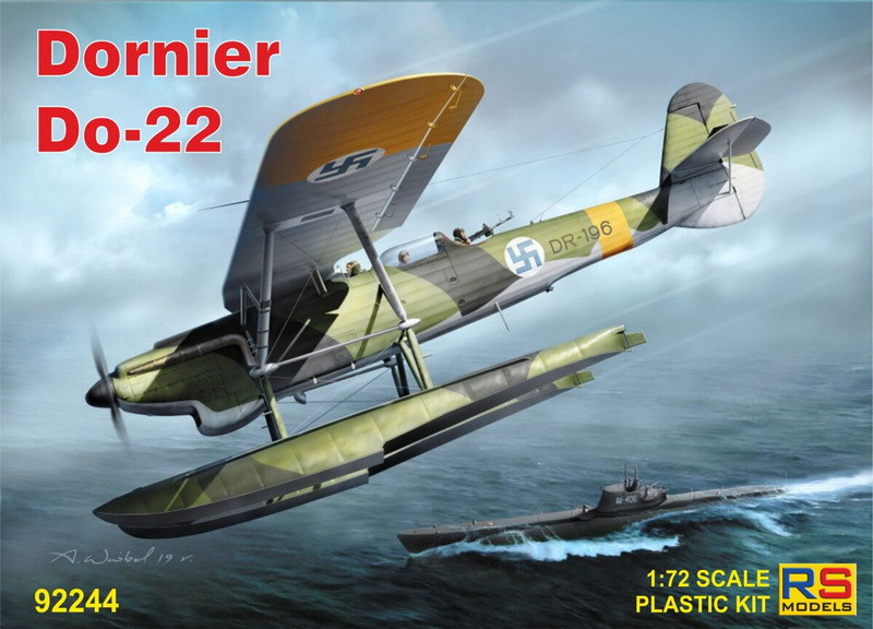 Пластикова модель 1/72 RS models 92244 німецький гідролітак Dornier 22