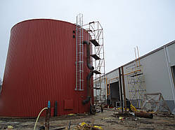 Резервуар вертикальний сталевий РВС-400 м3 м.куб для ГСМ із монтажем, виготовлення резервуарів