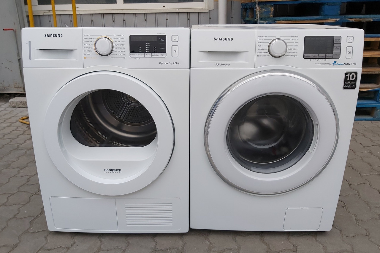 Комплект сушильна та пральна машина Samsung DV71M5020, WF70F5E5P4W