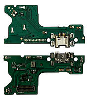 Нижня плата Huawei Y7 Prime (2019) з конектором зарядки + мікрофон + компоненти