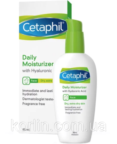 Cetaphil Денний Зволожувальний Крем Для Обличчя з гіалуроновою Кислотою Для Сухої Кіжі 88 мл Доставка з ЄС