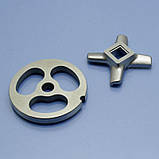 Ніж та ковбасна решітка м'ясорубки Kenwood MG510, MG450, MG470, MG480, PRO1600, PRO1400, MG517, MG516, фото 2