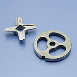 Ніж та ковбасна решітка м'ясорубки Kenwood MG510, MG450, MG470, MG480, PRO1600, PRO1400, MG517, MG516, фото 3