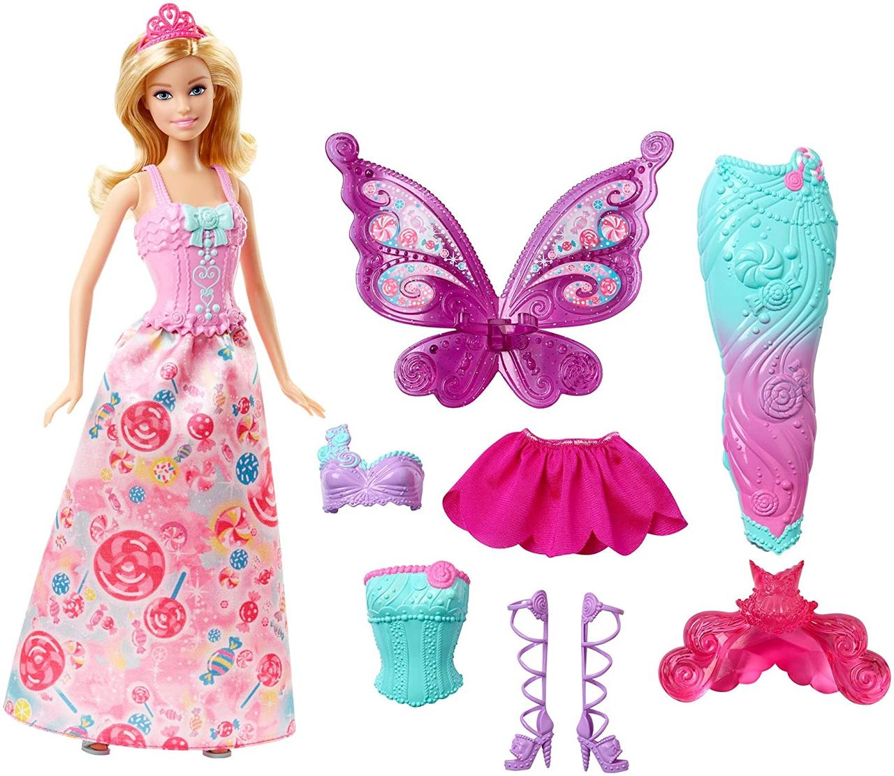 Barbie fairytale dress up doll deals