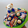 Букет з іграшок і цукерок Джем смачний подарунок на день народження дитині / дитячий букет, фото 2