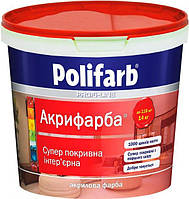 Акрилова фарба для стін і стель Polifarb Акрифарба 7 кг Білий