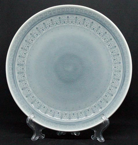 Велика керамічна тарілка кругла 27 см із принтом посуд для ресторанів 7953-32