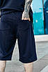 Чоловічі шорти оверсайз, вільні літні, сині трикотажні Player Розміри: S-M, L-XL, XXL-XXXL, фото 4
