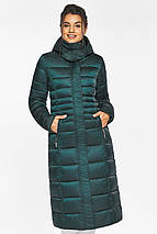 Смарагдова куртка жіноча з трикотажними манжетами модель 43575, фото 2