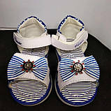 Босоніжки для дівчинки сині з бантом спереду ДШ, фото 2