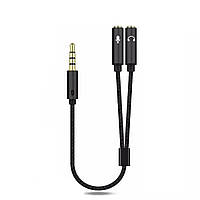 AUX-переходник KY-191 Headset and Voice 3.5mm to 3.5mm аудио сплитер