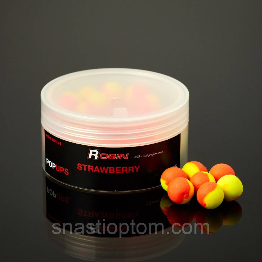 Купить Наживка для рыбы POP-UPS ROBIN Клубника (Strawberry) 8мм., цена ...