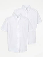 Дитяча блузка / сорочка для дівчинки шкільна, з коротким рукавом George, розмір 140-146, 158-164